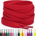 Produktbild: Miscly Flache Schnürsenkel, in verschiedenen Längen und Farben erhältlich (114 cm, Rot)