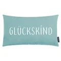 Produktbild: Magma-Heimtex Kissen Spruchkissen Glückskind 30x50cm (Mint)