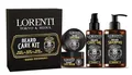 Produktbild: LORENTI TOKYO & SEOUL Argan Barber Bartpflege & Styling Set - Bart Care Kit mit Bartöl, Bartshampoo & Bart Balm - Geschenkidee für Männer - Beard Care & Styling Set