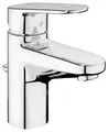 Produktbild: GROHE Europlus, Waschtischarmatur, wassersparend (herausziehbarer Wasserhahn für das Bad, mit Zugstangen-Ablauf, 16cm hoch, einfache Installation am Waschbecken), chrom, 33155002