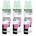 Produktbild: 3x 150ml Garnier Mineral Invisible Black White Anti Transpirant blumiger Duft