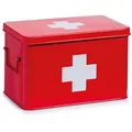 Produktbild: Zeller Present Medizinbox, Rot, Metall, 5 Fächer, 32x20x21 cm, Tragegriff, Deckel abnehmbar, Nur In Filialen Erhältlich, Nur In Filialen Erhältlich