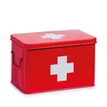 Produktbild: ZELLER 18116 Medizinbox Metall rot - 32 x 19,5 x 20 cm / Arzneimittelaufbewah...