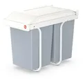 Produktbild: Hailo Multi-Box duo L Einbau-Mülltrennsystem - Doppelmülleimer, 2 x 14 Liter - mit ausziehbaren Inneneimern - 2-fach Abfalltrennsystem für die K...