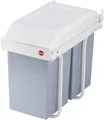 Produktbild: Hailo Multi-Box Duo L 3659-001 Mülltrenn-System 28 l Stahlblech (B x H x T) 262 x 505 x 448 mm Grau, Weiß 1 St.