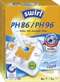 Produktbild: Swirl PH 86 / PH 96 MicroPor Plus Staubsaugerbeutel für Philips, AEG, Electrolux und Volta Staubsauger, Anti-Allergen-Filter , Dauerhaft hohe Saugleistung , 4 Stück inkl. 1 Filter