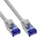 Produktbild: INLINE Patchkabel Slim, Cat,6A, S/FTP, TPE (LSZH) flexibel, PoE, grau, 0,3m