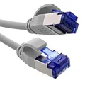 Produktbild: InLine Patchkabel Slim, Cat.6A, S/FTP, TPE (LSZH) flexibel, PoE, Kupfer (CU), LAN, Ethernet, Netzwerk Kabel, RJ45 Gigabit, grau, 0,3m, 74933