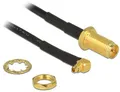 Produktbild: Delock WLAN-Antennen Anschlusskabel [1x RPSMA-Buchse - 1x MMCX-Stecker] 0.32m Schwarz