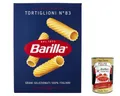 Produktbild: 10x Barilla Tortiglioni n° 83, Pasta 100% italienisch Nudeln aus Hartweizengrieß 500g Packung + Italian Gourmet Polpa di Pomodoro 400g Dose