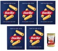 Produktbild: 5x Barilla Tortiglioni n° 83, Pasta 100% italienisch Nudeln aus Hartweizengrieß 500g Packung + Italian Gourmet Polpa di Pomodoro 400g Dose