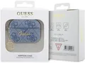Produktbild: Guess AirPods Pro 2 Hülle Case Cover 4G Charm Script Metal Collection blue