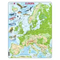 Produktbild: Selecta Larsen Puzzle-Karte Europa – geografisch mit Tieren, 87 T