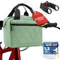 Produktbild: MIVELO Lenkertasche Fahrrad für KLICKfix inkl. Adapter - Fahrradtasche Lenker - wasserabweisend & geräumig - Lenkertasche - Tasche Lenker - E-Bike tauglich (Mint mit Adapter)