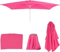 Produktbild: Ersatz-Bezug für Sonnenschirm N23, Sonnenschirmbezug Ersatzbezug, 2x3m rechteckig Stoff/Textil 4,5kg UV 50+ pink