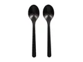Produktbild: 200 Bio-PP Löffel 18,5cm Black extra stabil Besteck (Mehrweg) schwarz recyclebar
