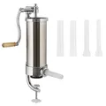 Produktbild: 3,5L Wurstfüller, Wurstmaschine Manuell, Wurstfüllmaschine Edelstahl mit Tischklemme, Press Wurstspritze inkl. 4 Füllrohre