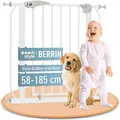 Produktbild: IB STYLE Treppenschutzgitter für Babys Berrin - Türschutzgitter, Schutzgitter zum Klemmen, Für breite Öffnungen, Ohne Bohren, Weiß, 140-150 cm