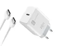 Produktbild: Cellularline – Ladegerät-Kit 20 W – für iPhone 15-Serie – Kit bestehend aus einem 20 W USB-C-Ladegerät + einem USB-C-Kabel, mit dem die verschiedenen iPhone 15-Modelle sicher aufgeladen Werden können