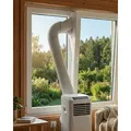 Produktbild: WDH Fenster-Set Erweiterung Klettverschluss Window Kit / Fenster Abdichtung Klimagerät, Zubehör für Mobile Klimageräte, Verhindert das Eindringen von Außenhitze weiß