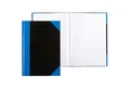 Produktbild: Idena Notizbuch Idena Notizbuch Kladde liniert 96 Blatt 70g/m² schwarz/blau DIN A5