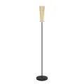 Produktbild: EGLO Stehlampe Pinto Gold, 1 flammige Standleuchte, Standlampe aus Stahl, Farbe: Schwarz, gold, Glas: klar, gold, Fassung: E27, inkl. Trittschalter