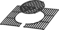 Produktbild: BBQ-Toro Gusseisen Grillrost System 52 x 44 cm, Rost-in-Rost Gussrost Grill, Gusseisen Einsatz