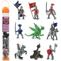 Produktbild: Safari Ltd. Ritter & Drachen Toob - Set mit 10 Miniaturfiguren Rote & Blaue K...