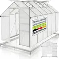 Produktbild: JUSKYS® Gewächshaus 7,2 m², inkl. Fundament, Aluminiumgestell, UV-beständig & abschließbar