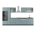 Produktbild: Vicco Küchenzeile R-Line, Blau-Grau/Anthrazit, 350cm mit Hochschrank ohne Arbeitsplatte