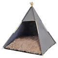 Produktbild: Nobby Hundezelt Tenda dunkelgrau 70x70 cm für kleine Hunde, platzsparend