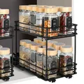 Produktbild: Küche Gewürzregal Organizer Ausziehbar Teleskopregal 2 Ebenen 26x15x21,8 cm