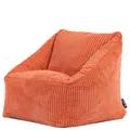 Produktbild: Icon Natalia Sitzsack Kinder, Orange, Flauschiger Cord Stoff, Sitzsack Cord mit Füllung, Bequemer Kinder Sessel, Kuschelsessel, Lese Sessel, Schlafzimmer, Kinderzimmer, Spielzimmer
