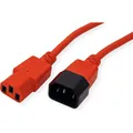 Produktbild: Roline Apparate-Verbindungskbl. rot 0.8m (0.80 m, C14, C13) (19.08.1525)