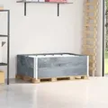 Produktbild: vidaXL Paletten-Aufsatzrahmen 2 Stk. Grau 120x80 cm Massivholz Kiefer
