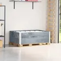 Produktbild: vidaXL Paletten-Aufsatzrahmen 2 Stk. Grau 120x80 cm Massivholz Kiefer