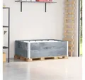 Produktbild: vidaXL Hochbeet, Paletten-Aufsatzrahmen 2 Stk. Grau 120x80 cm Massivholz Kiefer