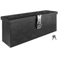 Produktbild: Deichselbox Schwarz Werkzeugkasten Truckbox Alu Box Anhänger Kiste mit Deckel Abschließbar Alubox Transportbox Werkzeugbox Aluminium Aufbewahrungsbox D015 trucky