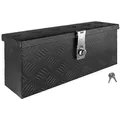 Produktbild: Trucky Deichselbox Schwarz Werkzeugkasten Truckbox Alu Box Anhänger Kiste mit Deckel Abschließbar Alubox Transportbox Werkzeugbox Aluminium Aufbewahrungsbox D015