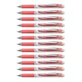 Produktbild: Pentel EnerGel XM BL77 Gelschreiber mit Druckmechanik, koralle (12 Stück)