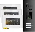 Produktbild: Balter EVO HD Video Türsprechanlage mit Fingerprint und RFID für 3 Familienhaus, 3x Monitore schwarz/silber