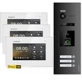 Produktbild: Balter EVO-HD Video Türsprechanlage mit Fingerprint, Video Türklingel, 3 Familienhaus, 3X 7 Zoll Monitore, Türklingel mit Kamera Full HD, 2 Draht Bus, 175° Weitwinkel, RFID,1080P