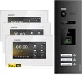 Produktbild: Balter Video-Türsprechanlage EVO HD Fingerprint und RFID für 3 Familienhaus 3x Monitore (Türsprechanlage, Komplettset, 3-tlg., Fingerprint, RFID, Full HD 175° Ultraweitwinkelkamera, Schwarz)