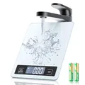 Produktbild: CHICLEW Digitale Küchenwaage Digitalwaage, 5KG Electronische Waage Küchen Digital bis zu 1-g-genau, Haushaltswaage mit LCD Display, Gehärtetem Glas Wiegefläche und Tara Funktion