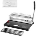 Produktbild: VEVOR Bindemaschine, Kammbindemaschine 21-Loch-Bindung 450 Blatt, Buchbindemaschine mit 100 Stück 3/8 Zoll Kammbinderücken, für Briefgröße, A4, A5