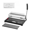 Produktbild: VEVOR Bindemaschine, Kammbindemaschine 21-Loch-Bindung 450 Blatt, Buchbindemaschine mit 100 Stück 3/8 Zoll Kammbinderücken, für Briefgrö_e, A4, A5