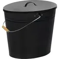 Produktbild: Ascheimer mit Deckel verzinkt, 24 L - Schwarz