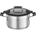 Produktbild: Rösle Kochtopf Silence Pro, Edelstahl, Metall, 3,5 L, 21.5x17x30.5 cm, Messskala, backofengeeignet, hitzebeständige Griffe, Abgießfunktion, mit Silikongriffen,backofengeeignet, Kochen, Töpfe, Kochtöpfe