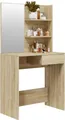 Produktbild: vidaXL Schminktisch mit Spiegel Sonoma-Eiche 74,5x40x141 cm