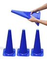 Produktbild: SPORTIKEL24 Soft-Kegel 45 cm – 4er Set Blau – Soft-Pylonen & Markierkegel – unzerbrechlich & sicher – für Fußball, Hundesport, Pferdetraining & Kitas